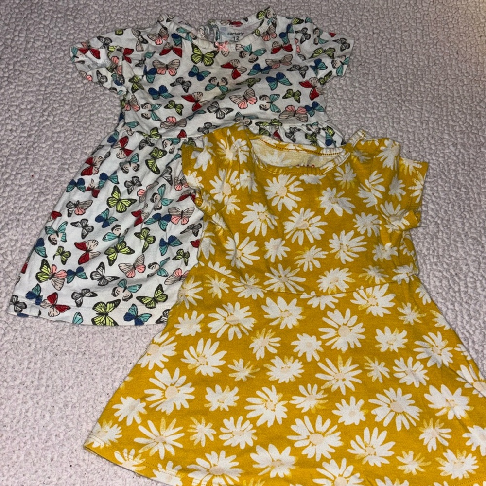 Two Casual girl dresses 12mo
